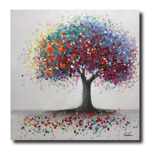 Obraz z kolorowym drzewem