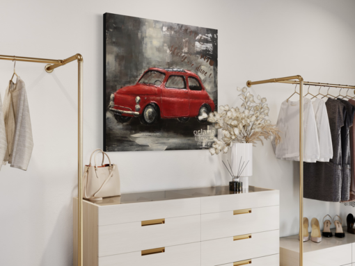 Dzieło sztuki z Fiatem 500