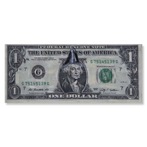 Obraz na płótnie z banknotem dolarowym