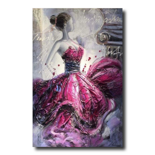 Obraz przedstawiający kobietę w sukni