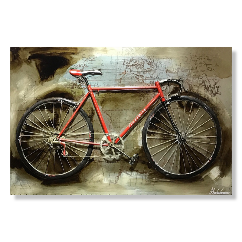 Grafika na ścianę z rowerem