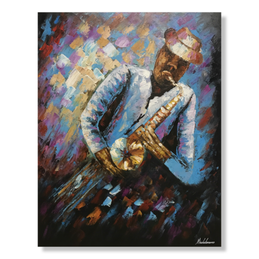 Obraz mężczyzny z saksofonem