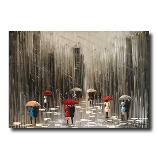 obraz z parasolami