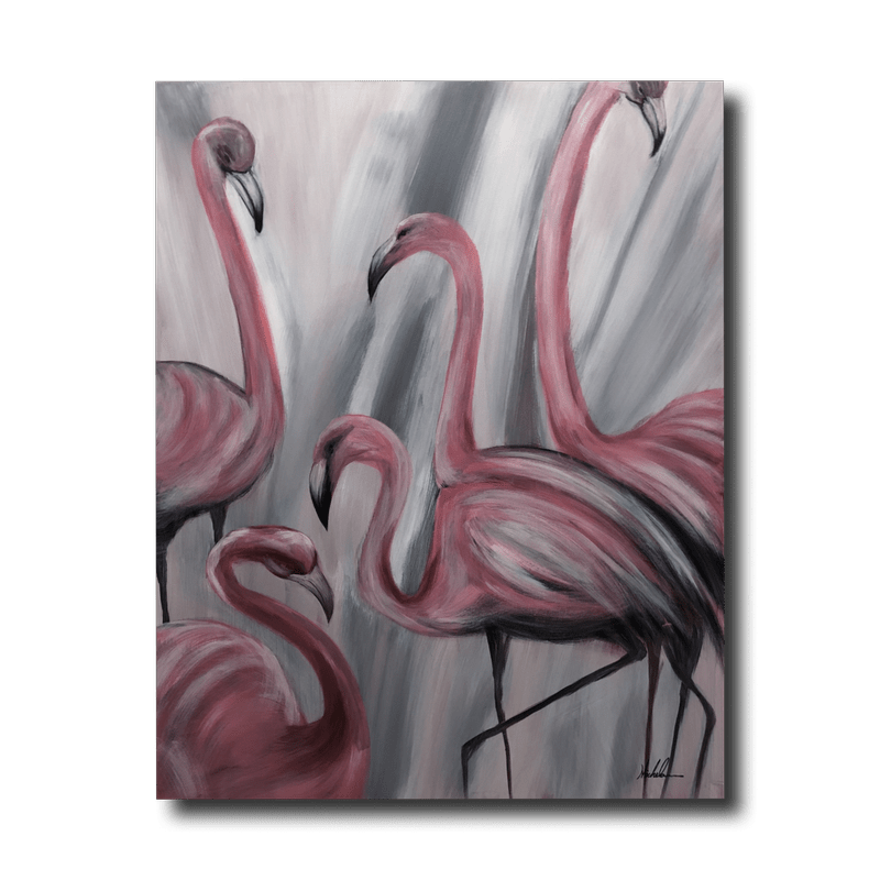 Obraz z flamingami