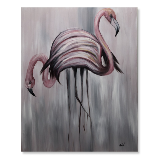Obraz z flamingami