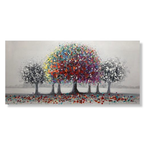 Ręcznie malowany obraz z drzewem