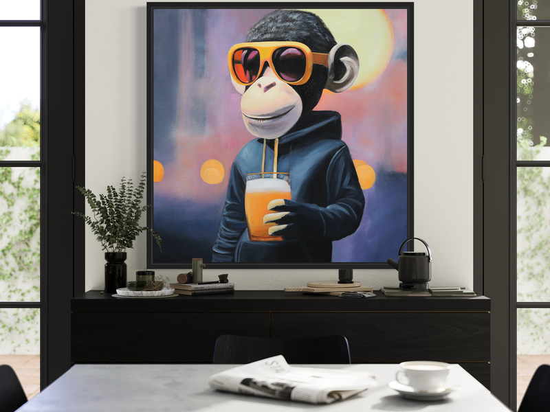 Obraz z małpą